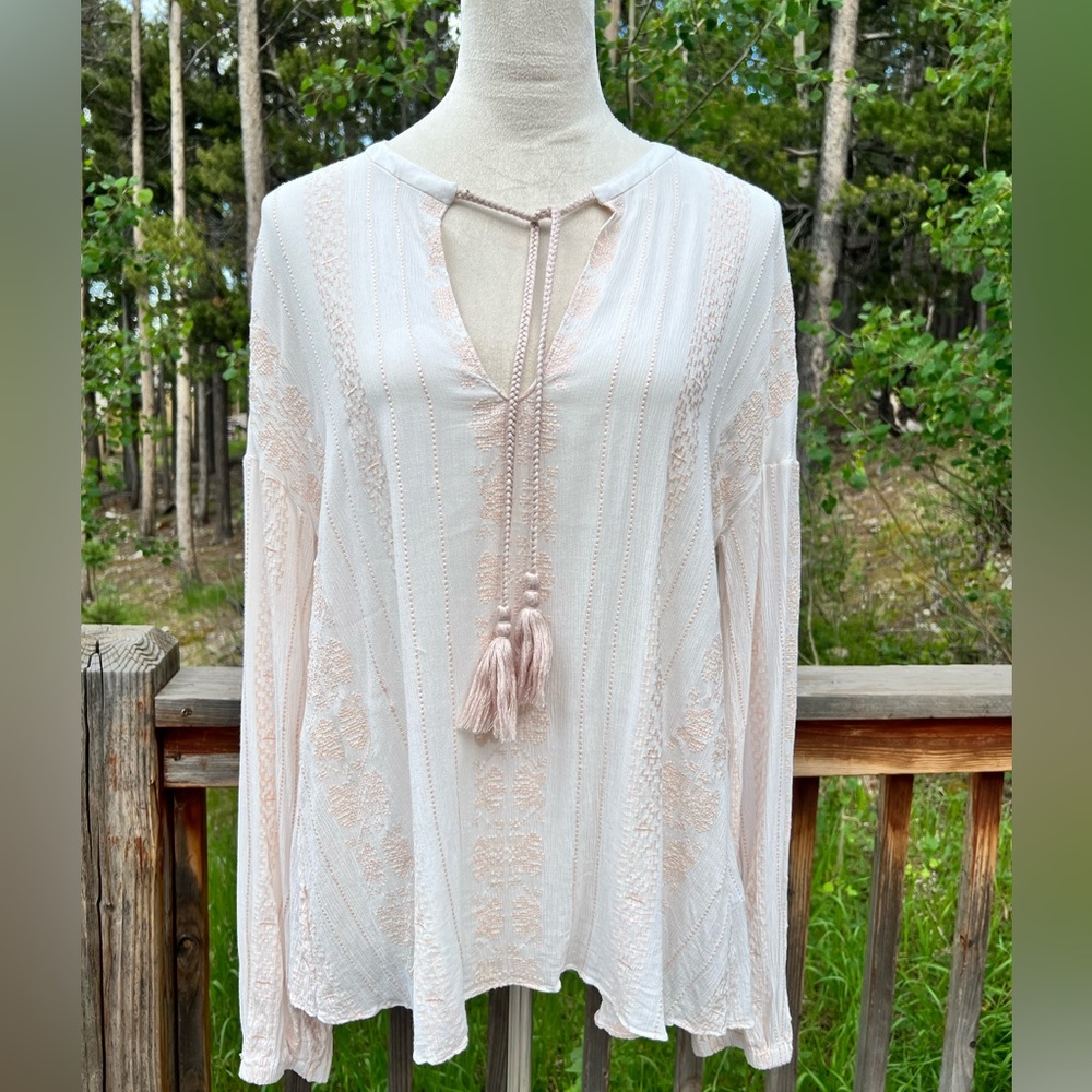 Jonathan Simkhai- peasant shirt- L